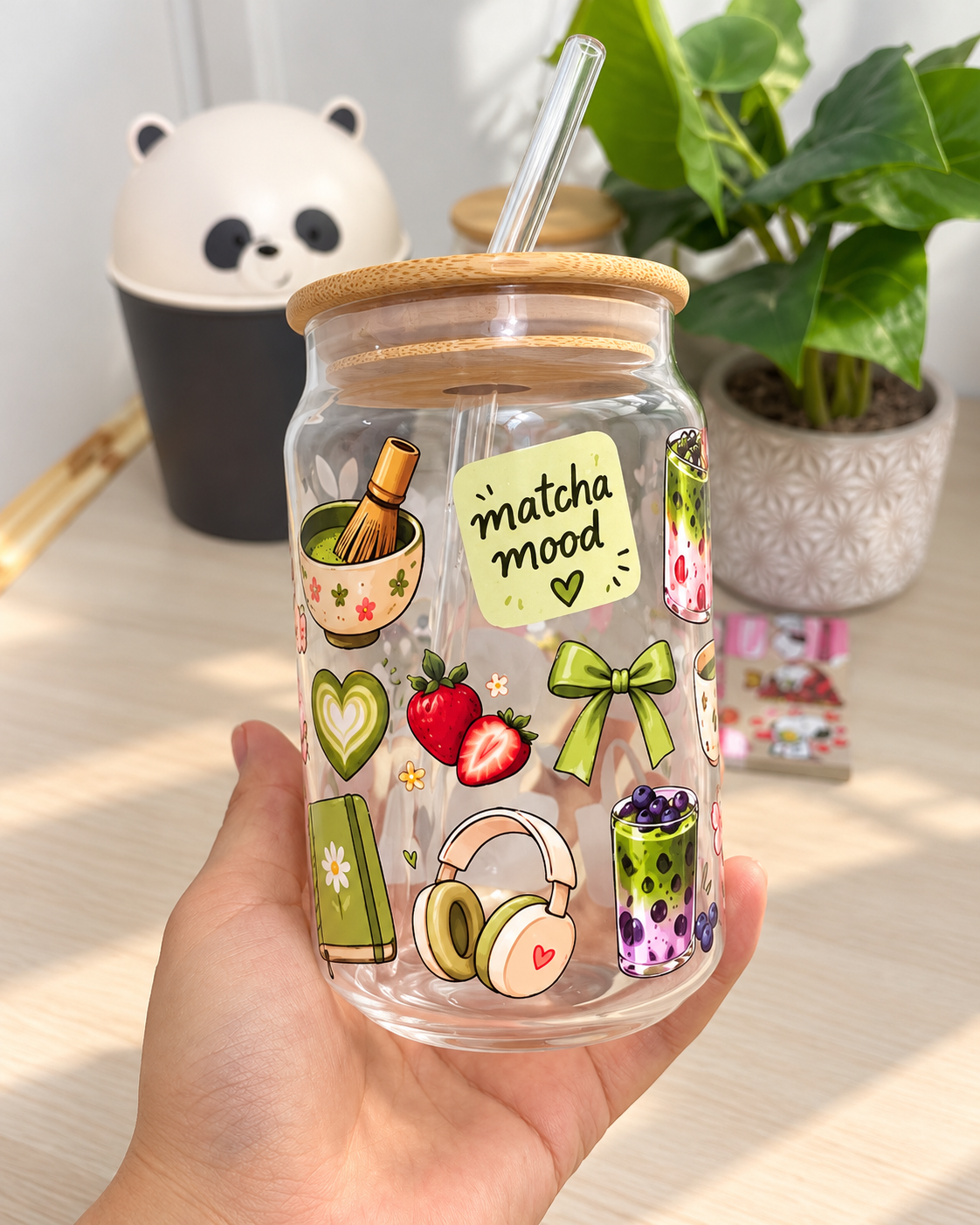 Vaso de vidrio Matcha