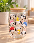 Vaso de vidrio Snoopy