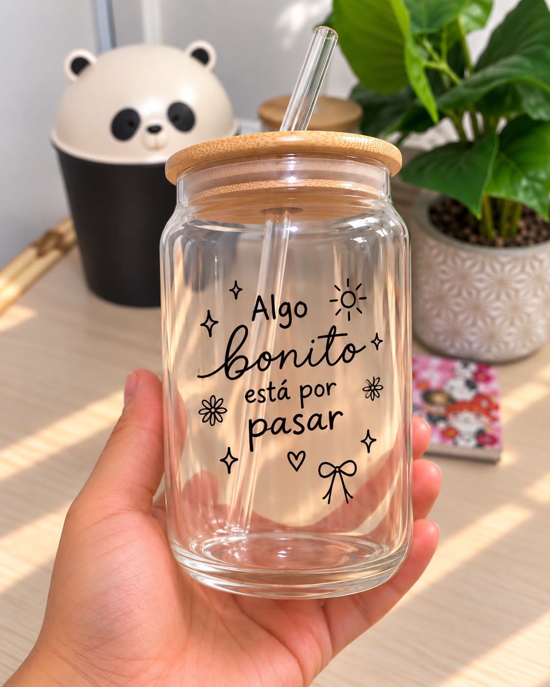 Vaso de vidrio tematico