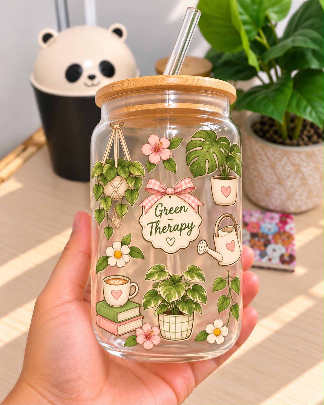 Vaso de vidrio Green therapy