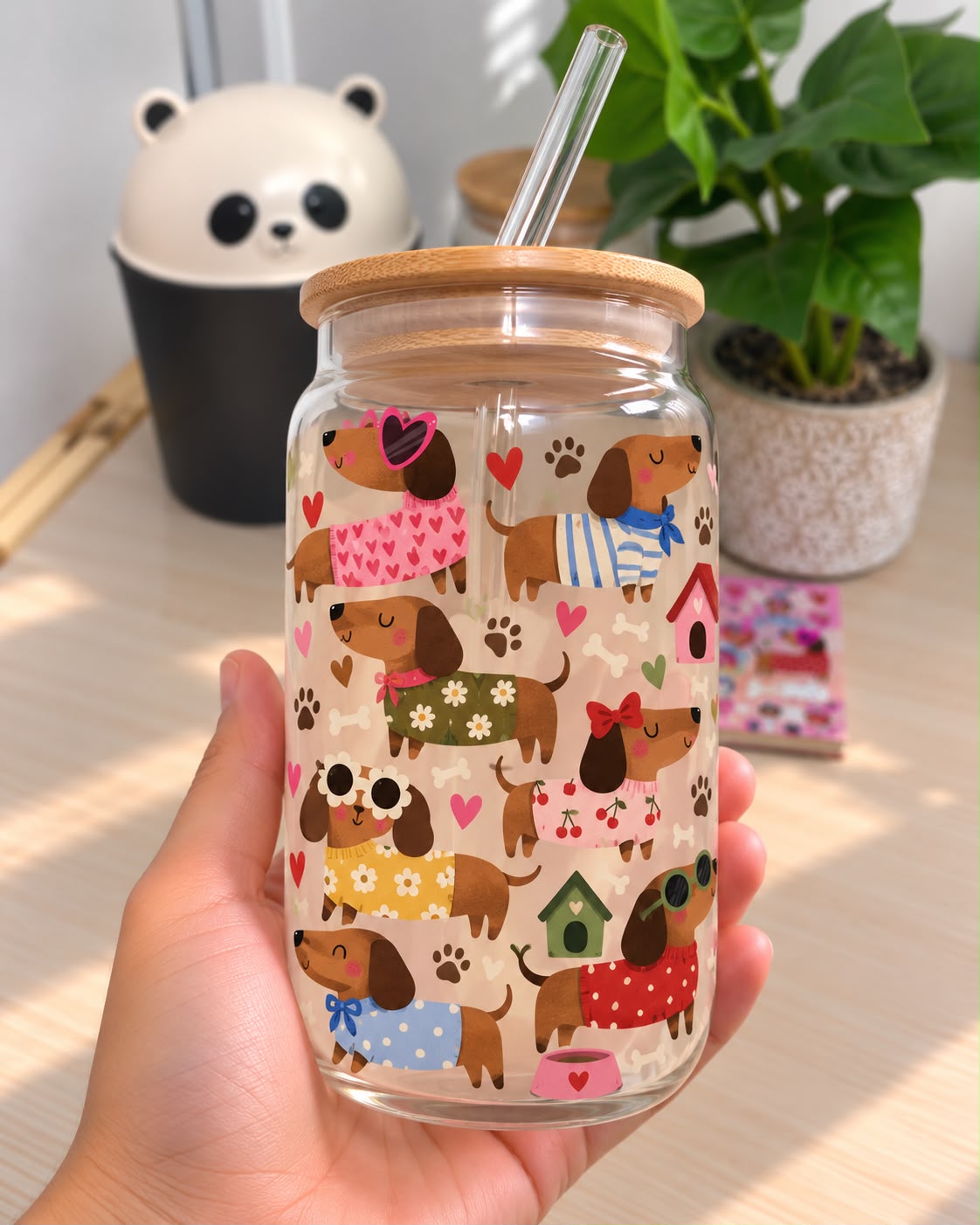 Vaso de vidrio Dogs
